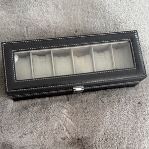 Black Leather Watch Box